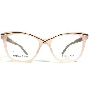 Ted Baker Eyeglasses Frames B756 BLS Matte Pink Gold Cat Eye Full Rim 54-15-140